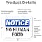 Signmission No Human Food, 5 in W x Rectangle, Vinyl Decal OS-2PACK-NS-D-35-L-14659 - alternate 5